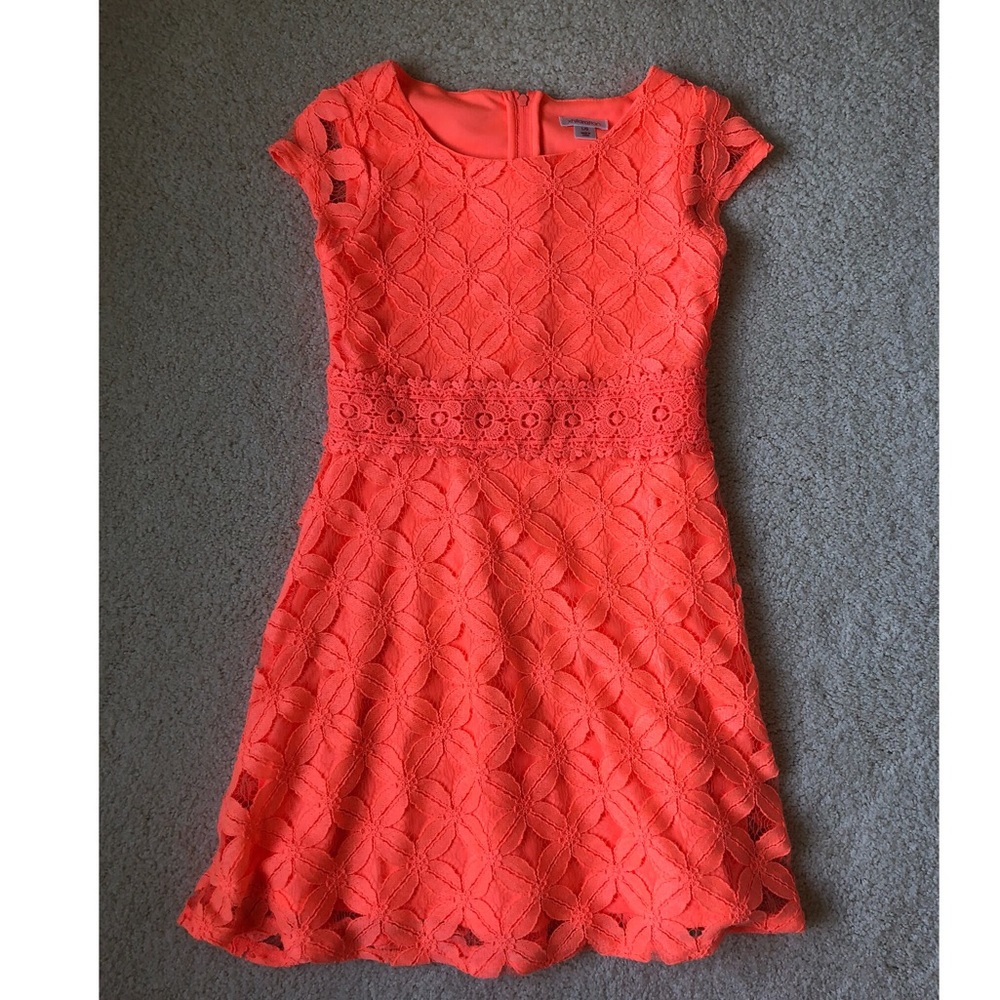 Xhilaration bright orange dress, size Large